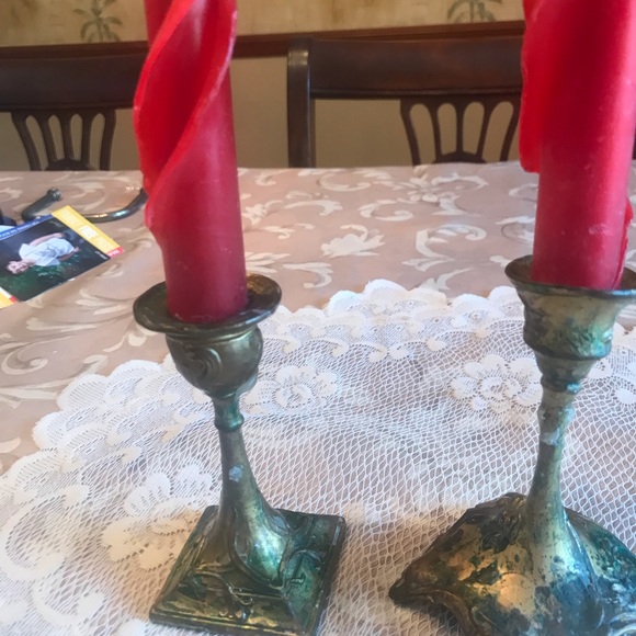 ART NOUVEAU CANDLE HOLDERS - Picture 4 of 16